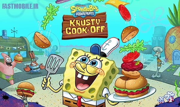 دانلود بازی کودکانه آشپزی باب اسفنجی اندروید SpongeBob: Krusty Cook-Off