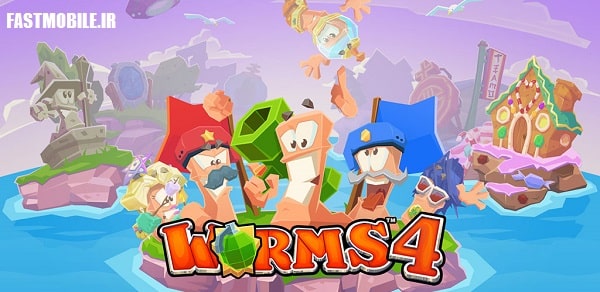 دانلود بازی اکشن کرم ها 4 اندروید Worms 4
