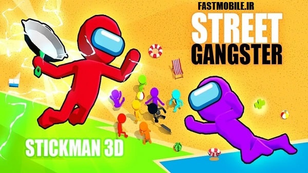 دانلود نسخه هک شده بازی استیکمن گانگستر اندروید Stickman 3D - Street Gangster