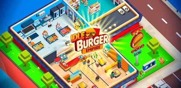دانلود بازی شبیه سازی امپراطوری همبرگر اندروید Idle Burger Empire Tycoon