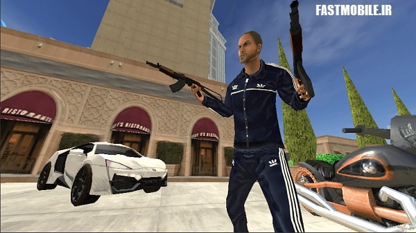 دانلود نسخه هک شده بازی وگاس کریم سیمولاتور ۲ اندروید Vegas Crime Simulator 2