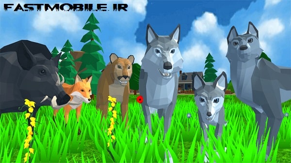 دانلود نسخه هک شده بازی شبیه سازی گرگ اندروید Wolf Simulator: Wild Animals 3