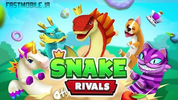 دانلود نسخه هک شده بازی رقبای مار اندروید Snake Rivals