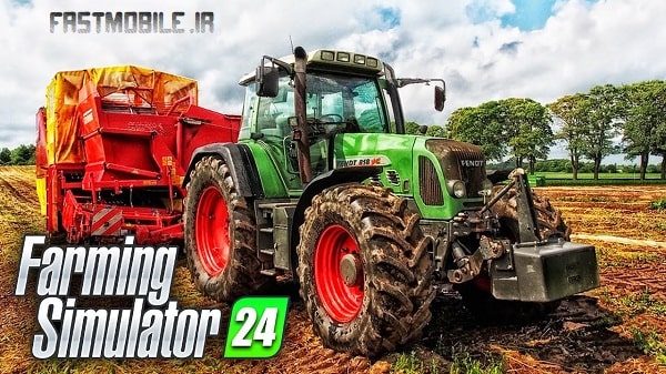 دانلود بازی فارمینگ سیمولاتور 24 موبایل هک شده اندروید Farming Simulator 24 Mobile