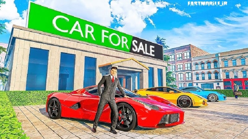 دانلود بازی شبیه سازی خرید و فروش ماشین هک شده اندروید Car Trader Simulator 2024