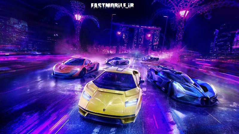 دانلود بازی آسفالت لجندز یونیت هک شده اندروید Asphalt Legends Unite