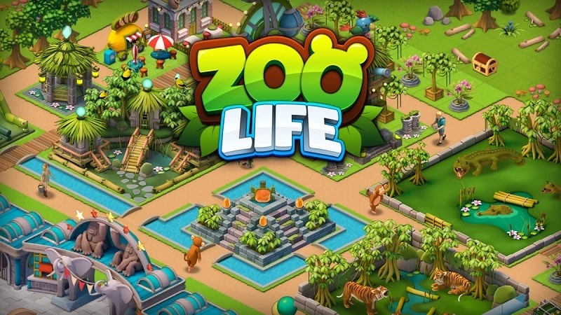 دانلود بازی زوو لایف هک شده اندروید Zoo Life
