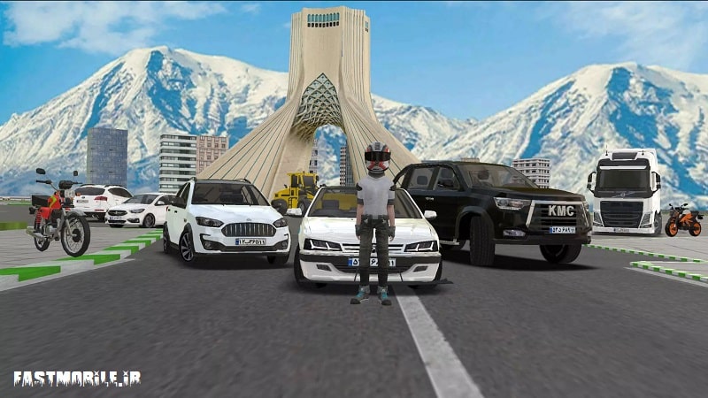 دانلود ماشین بازی پژو پارس هک شده اندروید Peugeot Pars