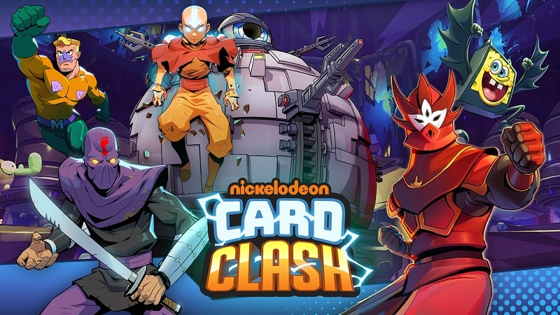دانلود نیکلودئون کارت کلش هک شده اندروید Nickelodeon Card Clash