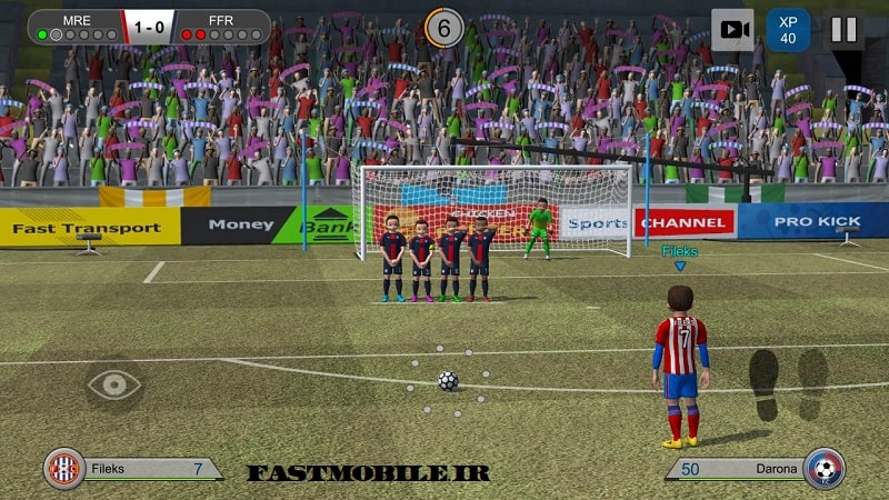 دانلود بازی پرو کیک ساکر هک شده اندروید Pro Kick Soccer