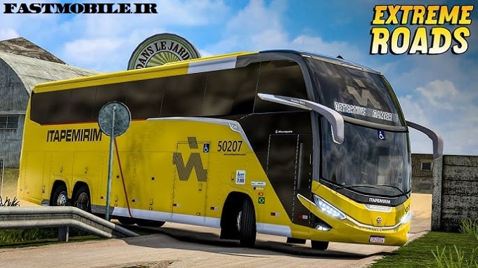 دانلود بازی شبیه سازی اتوبوس اکستریم هک شده اندروید Bus Simulator : Extreme Roads