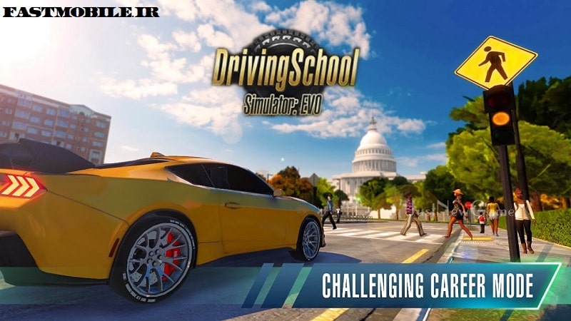 دانلود بازی درایوینگ اسکول سیمولاتور هک شده اندروید Driving School Simulator : EVO