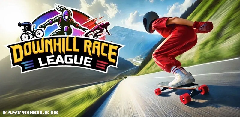 دانلود بازی اسکیت سواری حرفه ای هک شده اندروید Downhill Race League