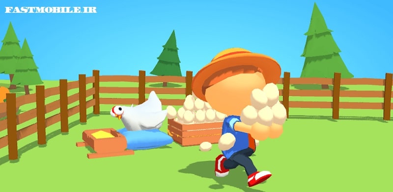 دانلود بازی شبیه سازی مزرعه تخم مرغ هک شده اندروید Egg Farm Tycoon