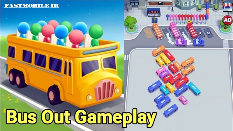 دانلود بازی اتوبوس اوت هک شده اندروید Bus Out
