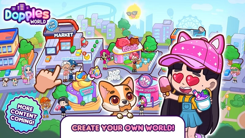 دانلود بازی داپلس ورلد هک شده اندروید Dopples World