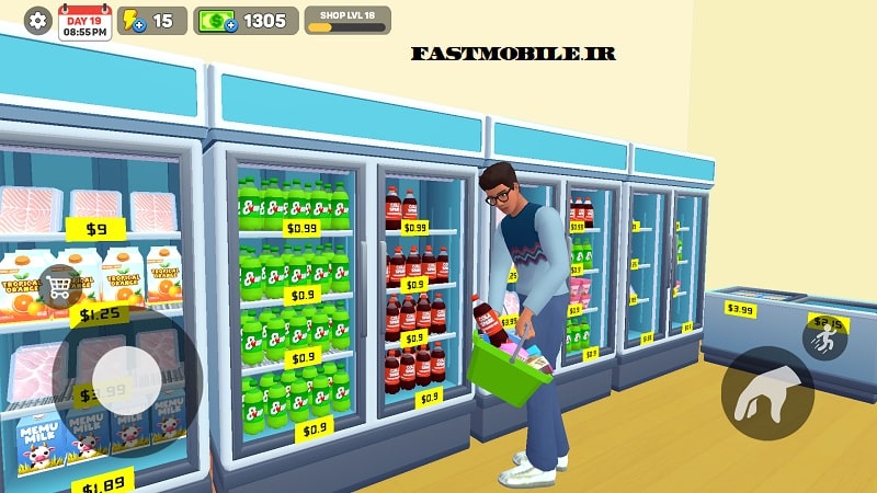 دانلود بازی مای سوپرمارکت سیمولاتور هک شده اندروید My Supermarket Simulator 3D