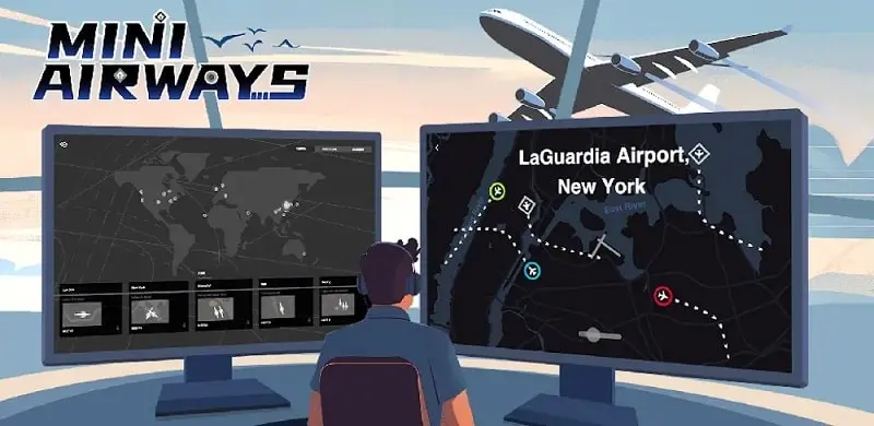 دانلود بازی فرودگاه مینی هک شده اندروید Mini Airways: Premium